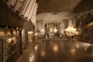 Underground chapel in Wieliczka salt mine