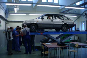 Car mechanics workshop